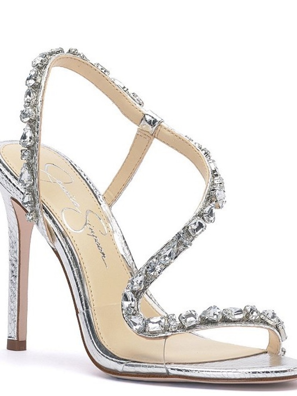 Jessica Simpson Silver Jewel Heels